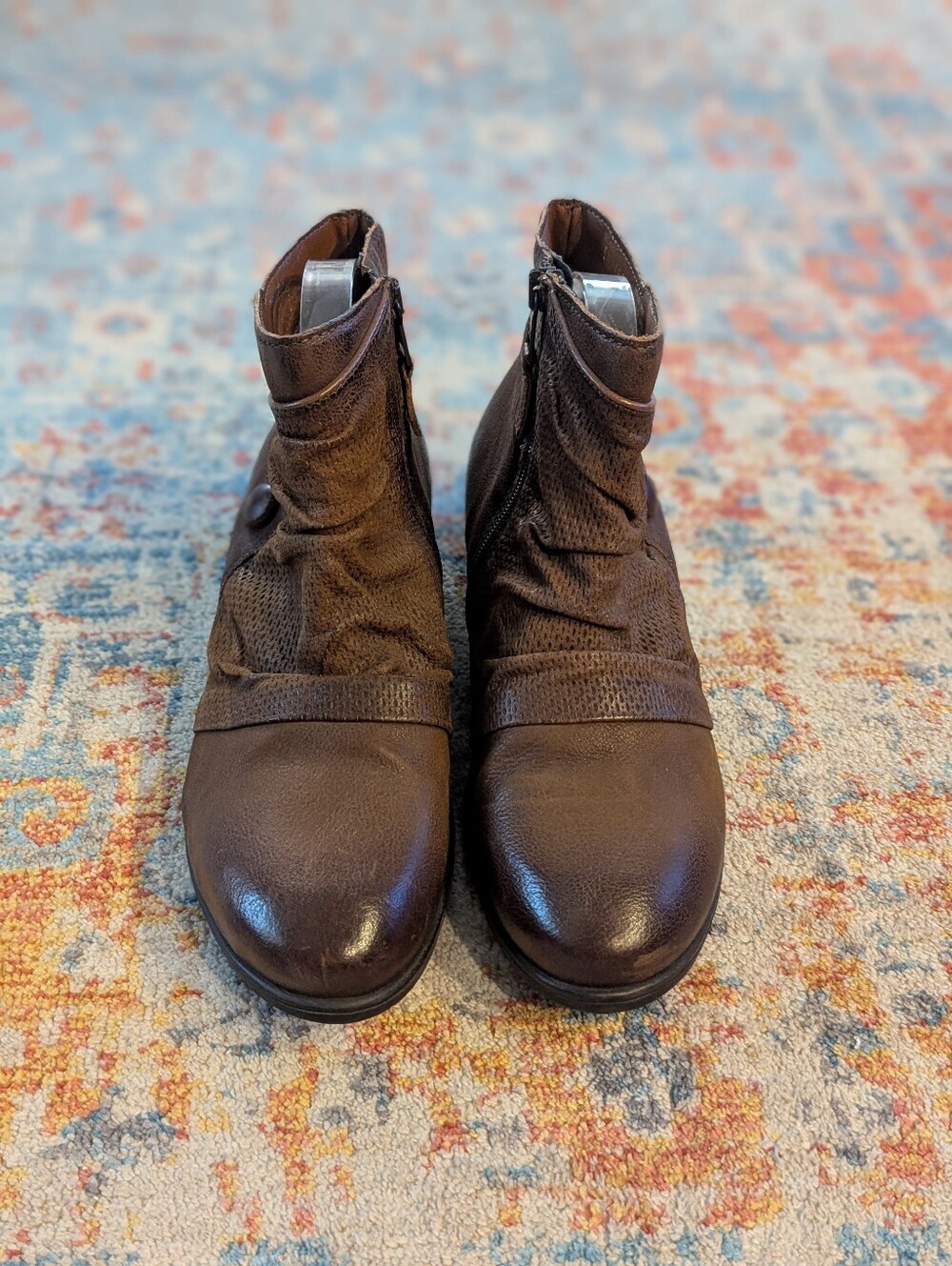 Miz Mooz Size 39 Women's 8.5 Leather Ankle Boots Sallie Hazelnut Brown - Picture 3 of 13